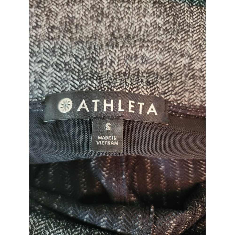 Athleta Herringbone Women S Mercer Leggings Gray Stretch Skinny Athleisure Yoga - Picture 3 of 10